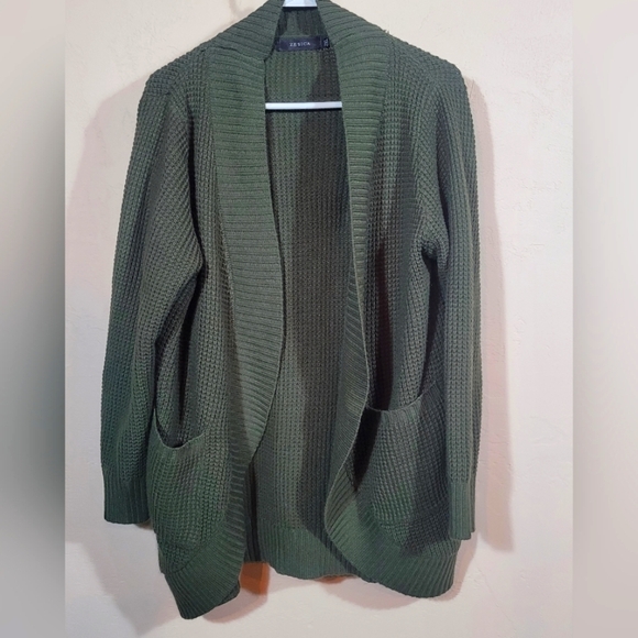 Sweaters - Olive Green Cardigan